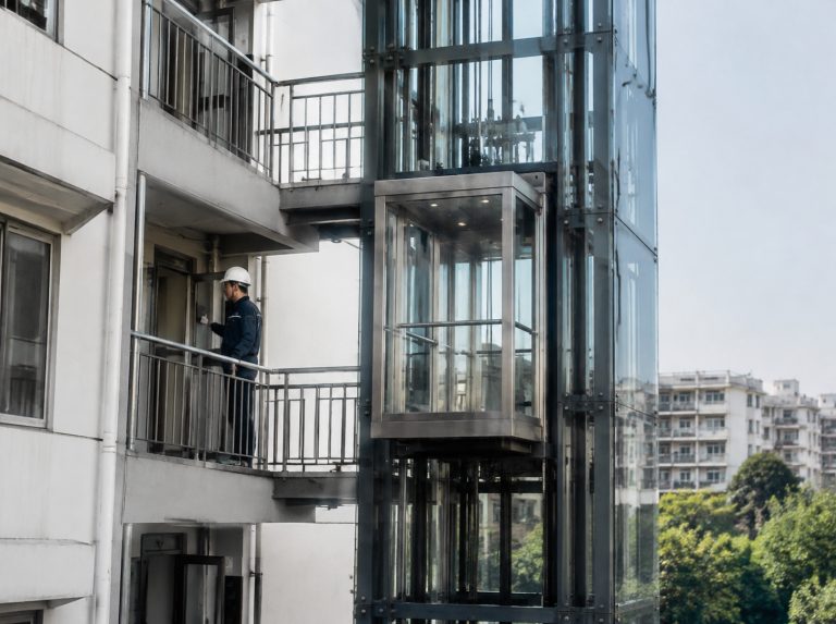 宿迁旧楼加建观光电梯